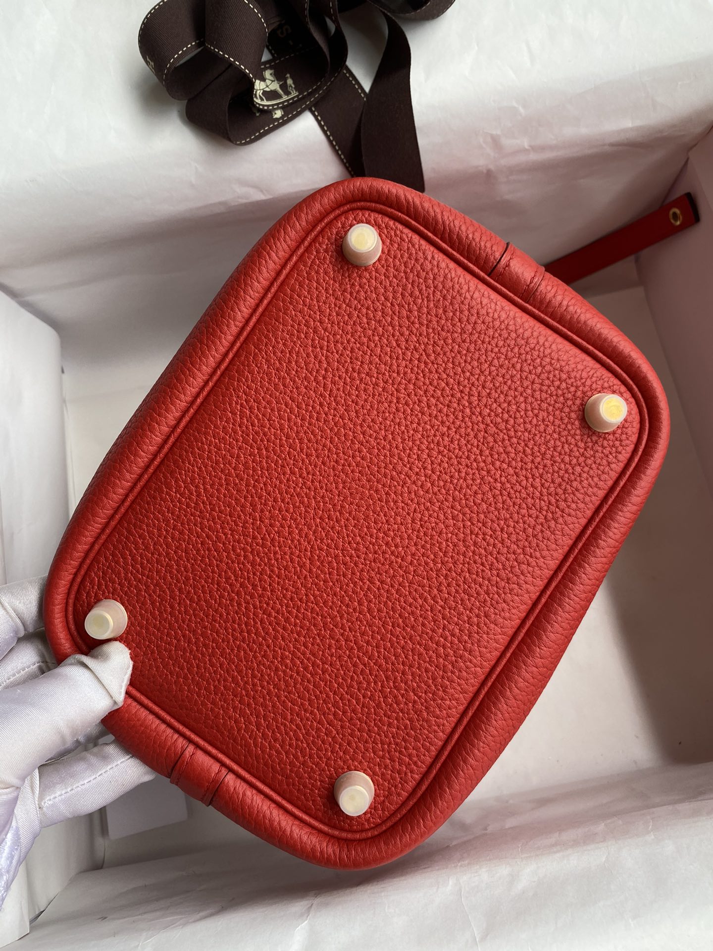 Hermes Picotin Lock 18 Bag In Red Clemence Leather